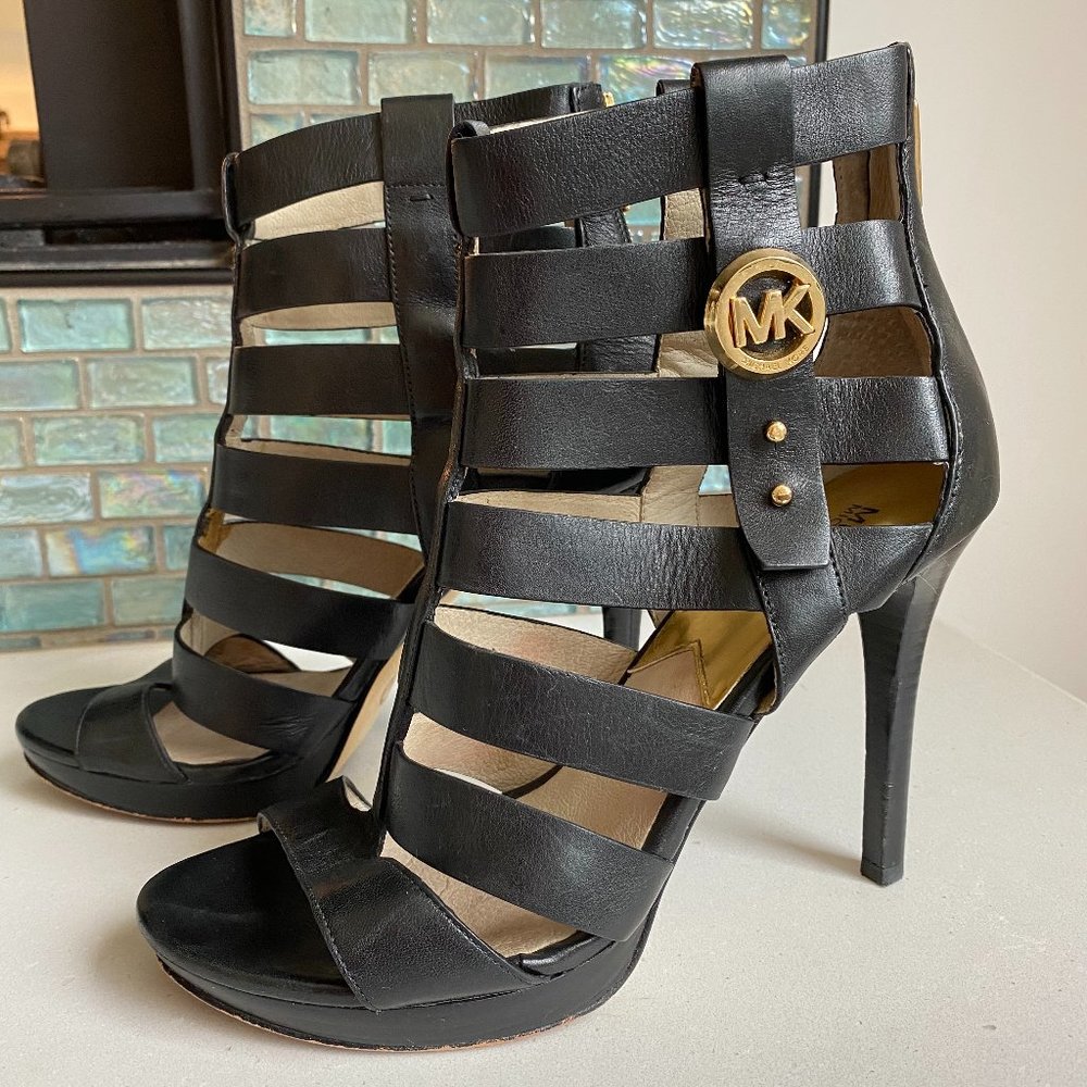 Michael Kors Black Strappy Heels